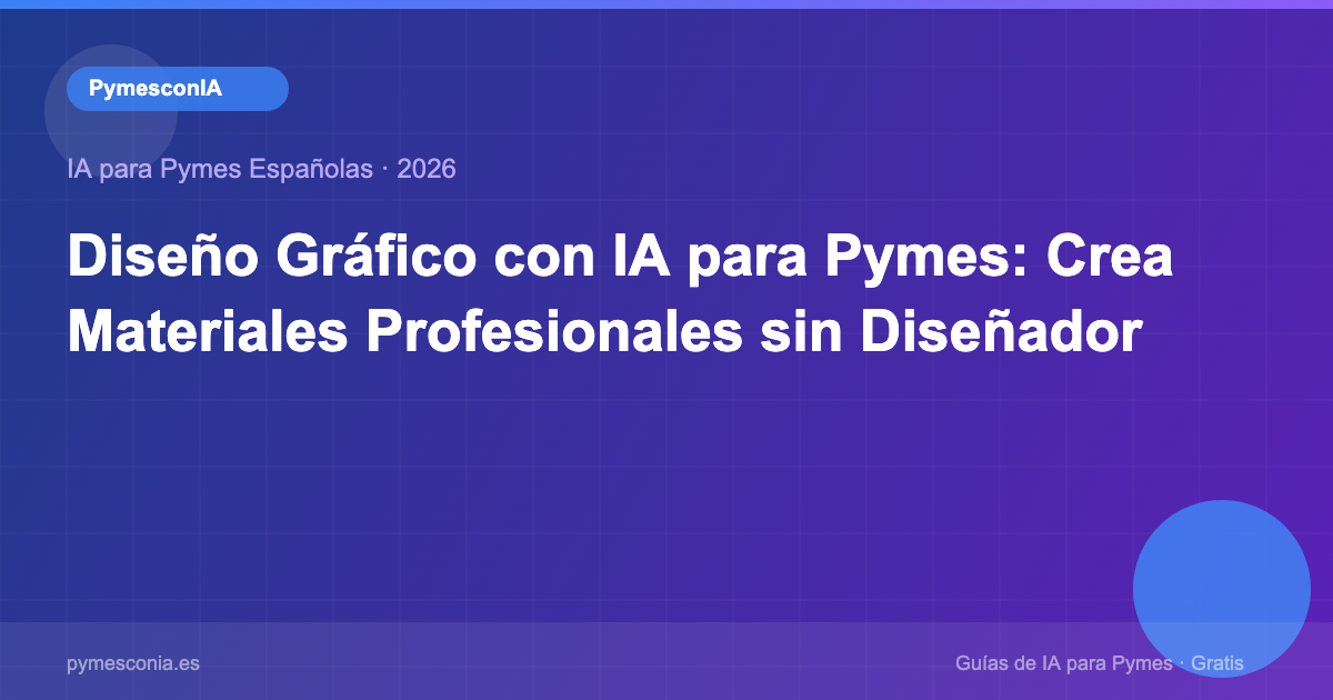 Diseño Gráfico con IA para Pymes: Crea Materiales Profesionales sin Diseñador en 2026
